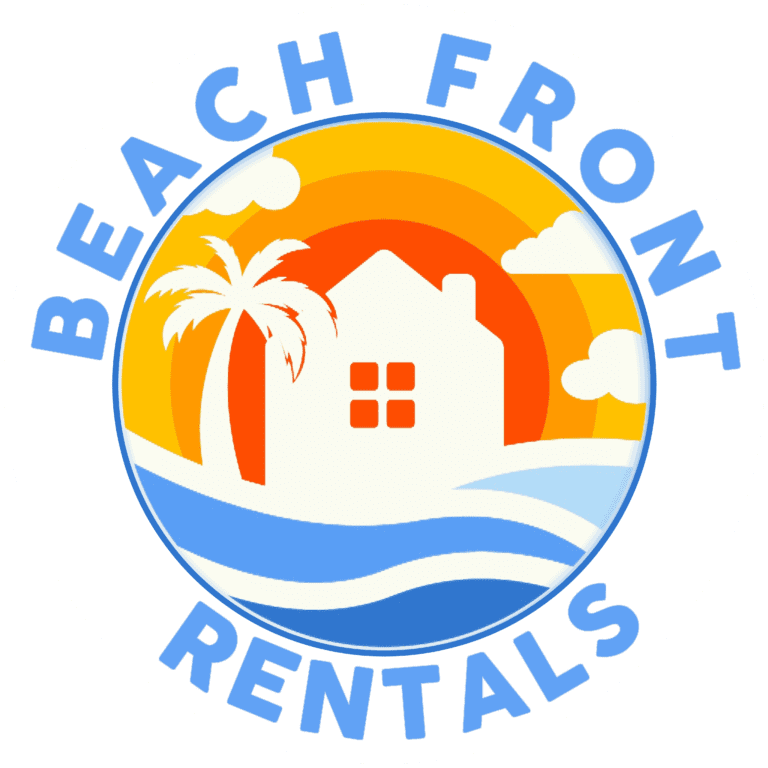 BEACH FRONT RENTALS COLORED LETTERS LIGHT